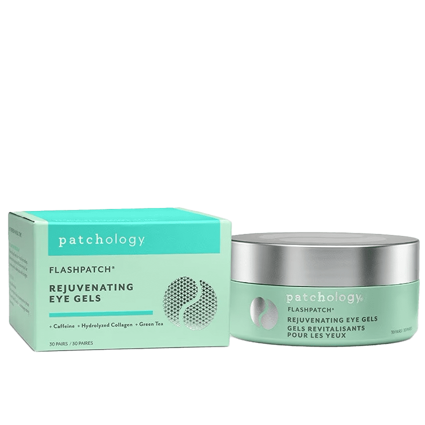 Patchology FlashPatch™ Rejuvenating Eye Gels ($50)
While your T-zone gets a detox, use the Patchology FlashPatch™ Rejuvenating Eye Gels to further depuff, hydrate, and brighten the undereye. Sure, these are ideal for those days when you're feeling a little sleepy, but they're especially soothing after a long, hot everything shower. In just five minutes, the caffeine and hydrolyzed collagen will deliver moisture to the sensitive area that usually needs it most.