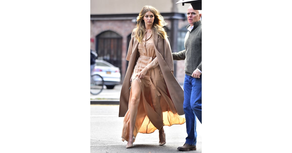 Gigi Hadid Wearing Silk Dress Street Style | POPSUGAR Fashion Photo 4