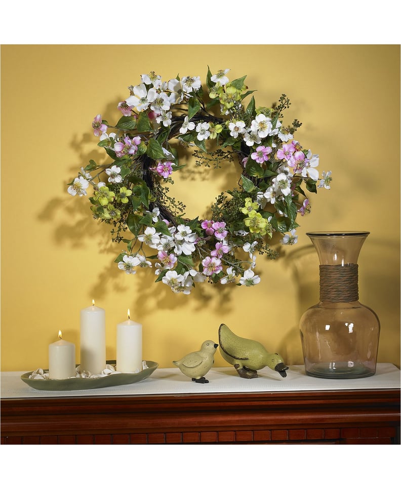 Nearly Natural Dogwood Wreath