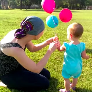 Toddler Says Goodbye to Pacifier With Balloons