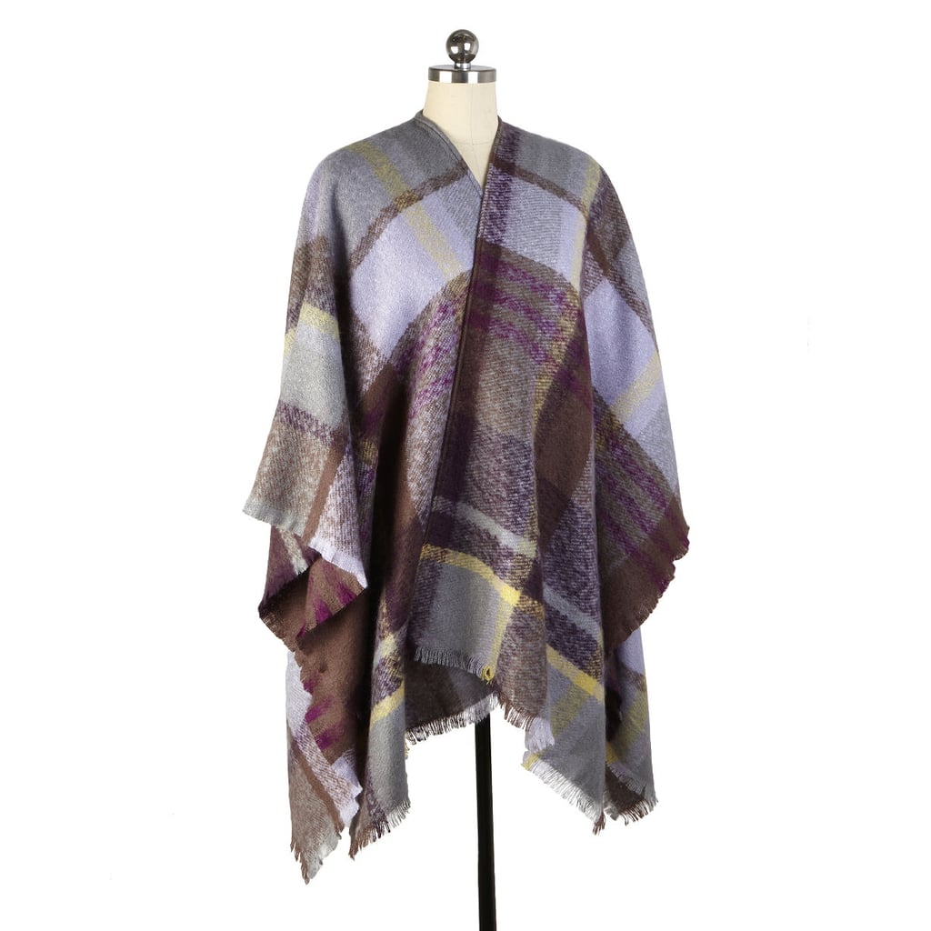 Cosy Lavender Tartan Ruana