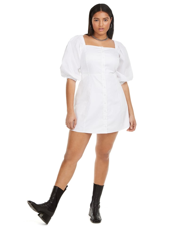 Danielle Bernstein Plus Size Puff Sleeve Mini Dress