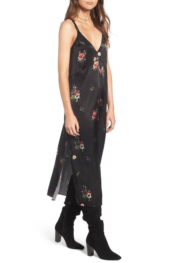 something navy slip dress