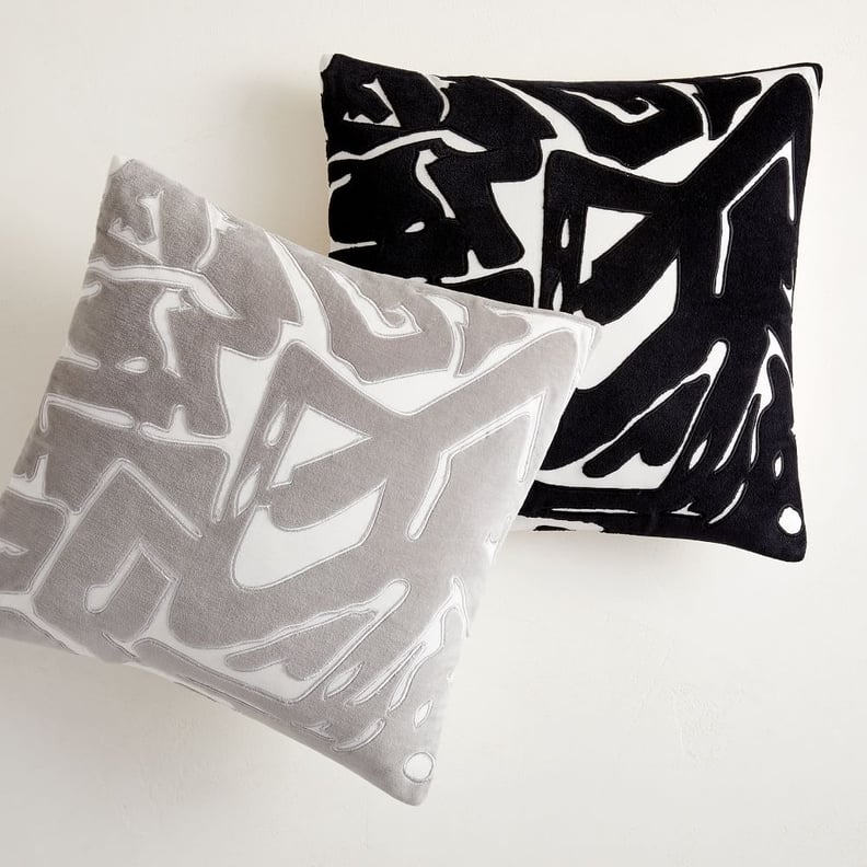 West Elm Abstract Velvet Applique Pillow Cover