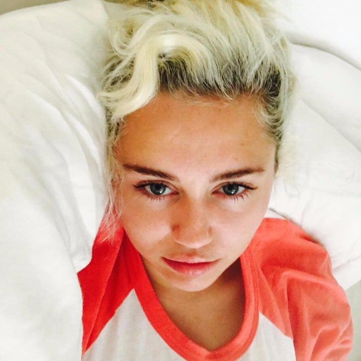 Miley Cyrus With Bleached Blonde Hair Popsugar Beauty