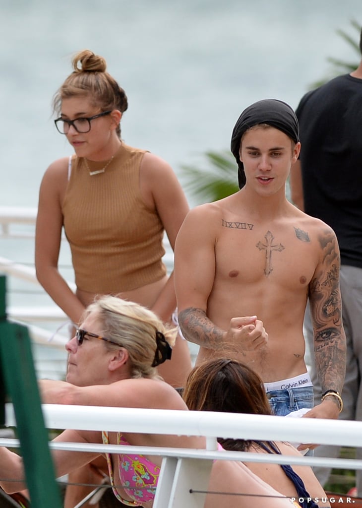 Justin Bieber and Hailey Baldwin in Miami Pictures
