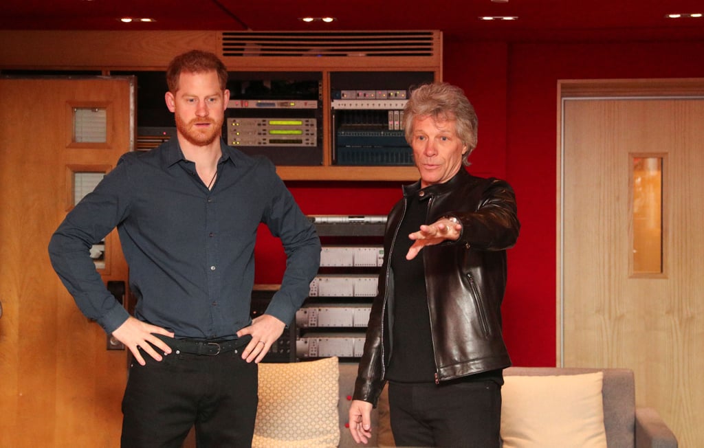 Prince Harry and Jon Bon Jovi Record at Abbey Road Studios