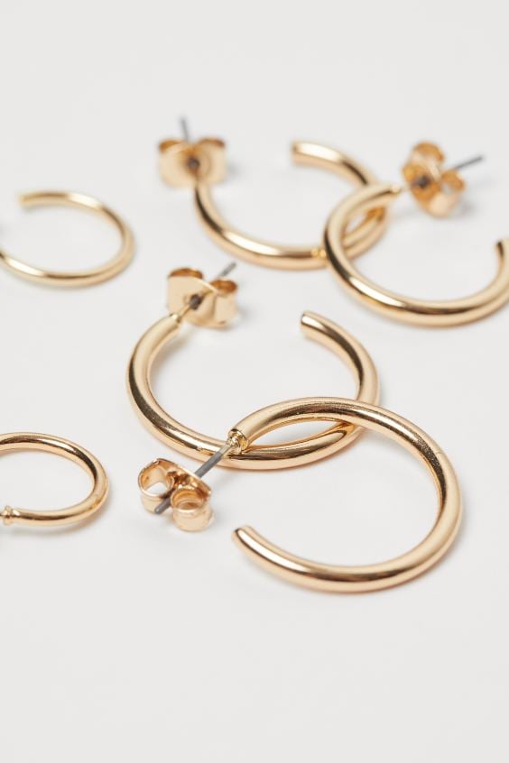 H&M 5 Pairs Hoop Earrings