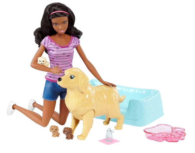 Barbie Newborn Pups Doll & Pets Playset