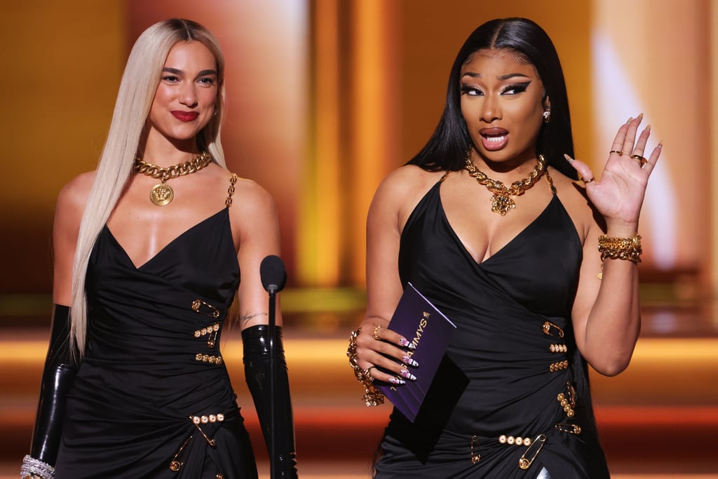 Dua Lipa and Megan Thee Stallion Match in Versace at Grammys