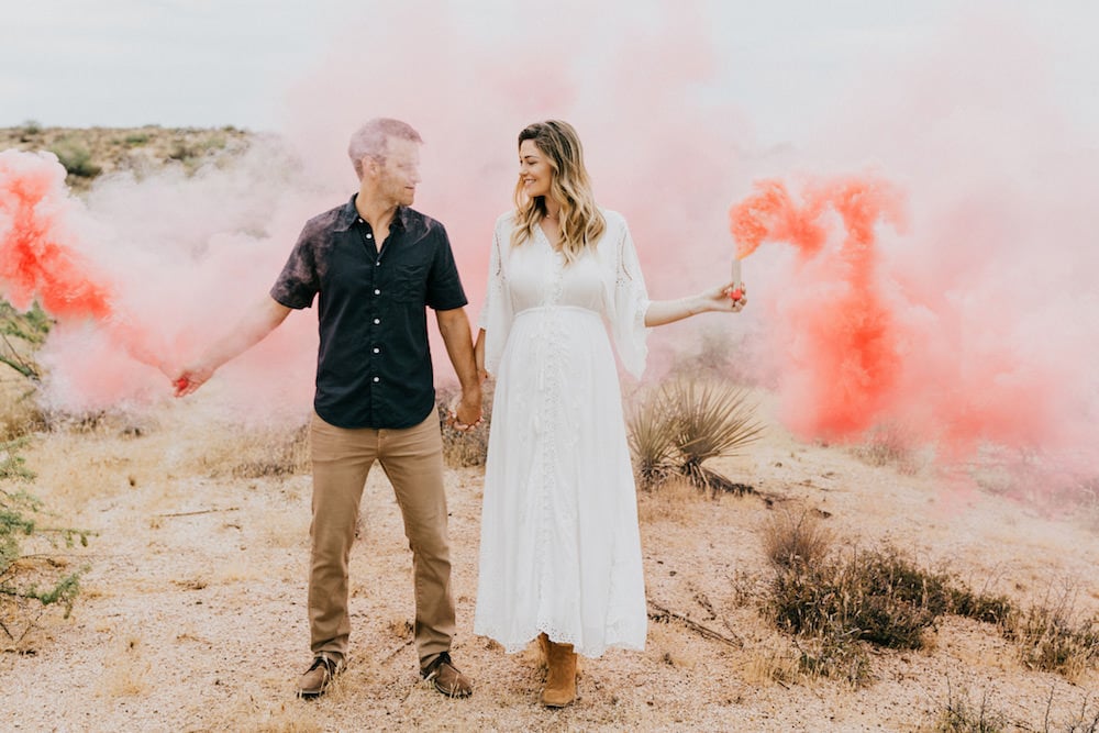 Gender Reveal Photoshoot Of Woman Who Got Pregnant With Ivf Popsugar