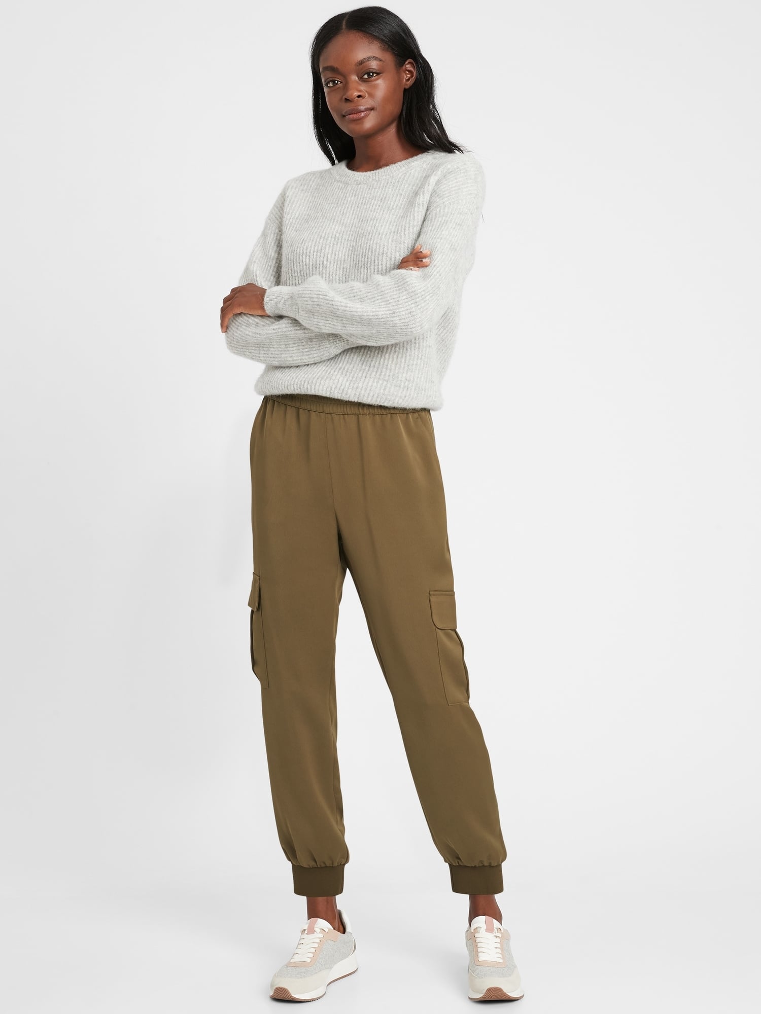 Banana Satin Cargo Jogger | Sit Back and Relax, Because Banana Republic Is Making Shopping For Pants a Breeze | POPSUGAR Fashion 3
