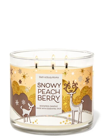 Snowy Peach Berry Three-Wick Candle