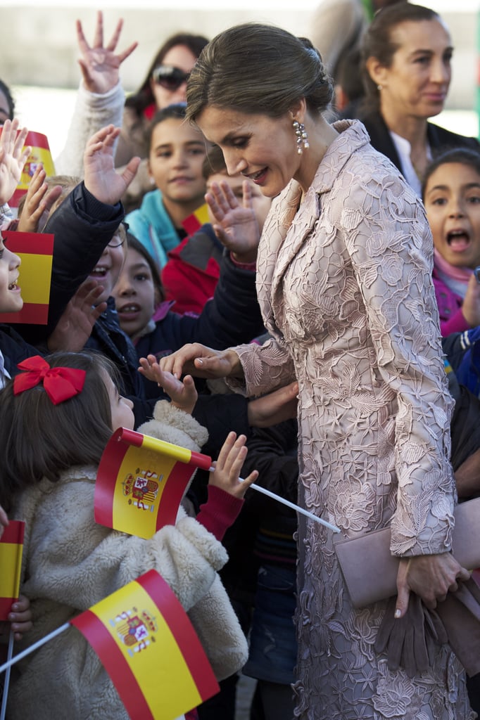 Queen Letizia during a visit to Porto, Portugal.