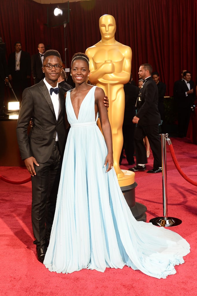 Lupita Nyong'o's younger brother, Peter, was on hand to see his sister take home the Oscar for best supporting actress — he also got to take part in a pretty epic celebrity selfie!