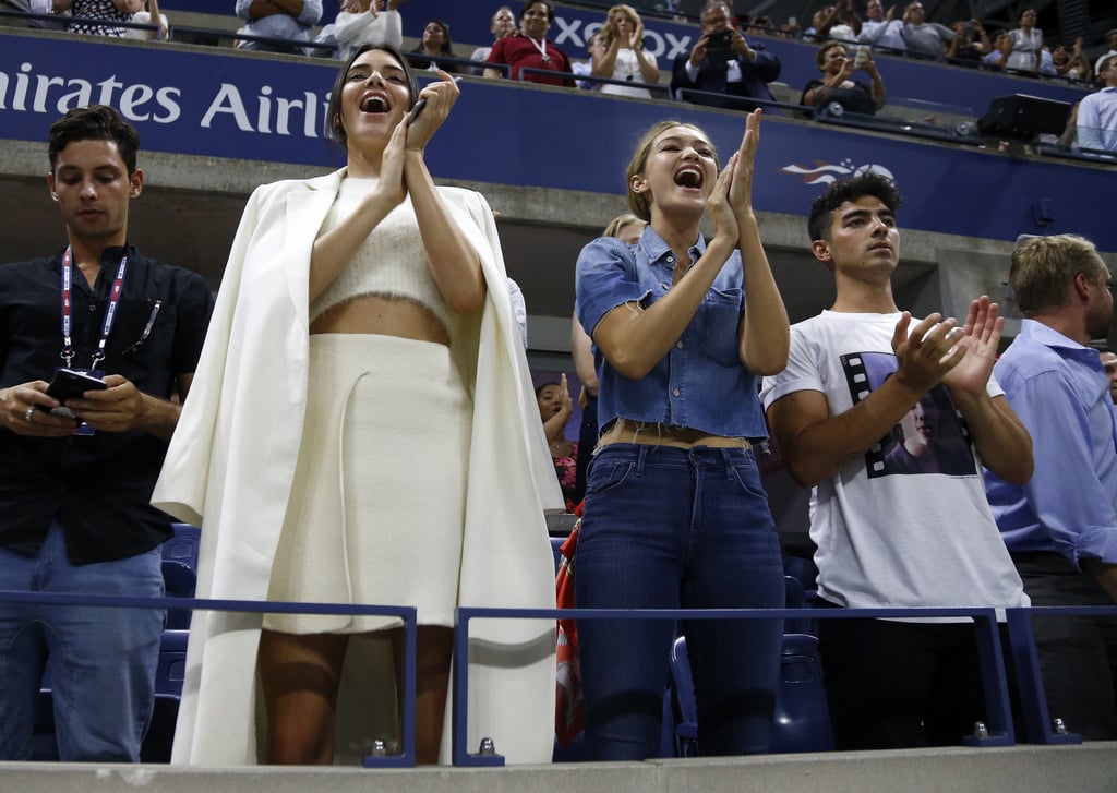 Kendall Jenner, Gigi Hadid, and Joe Jonas US Open Pictures