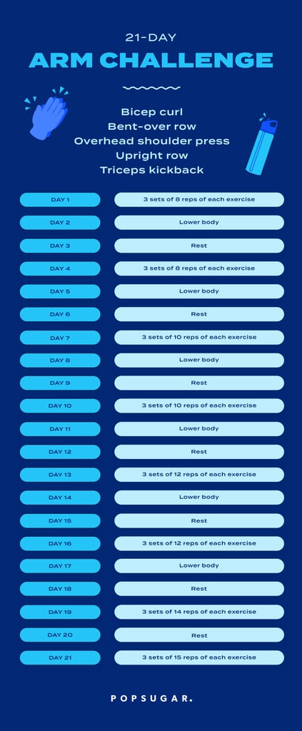 21 Day Arm Challenge Popsugar Fitness 21 Day Arm Challenge Popsugar Fitness