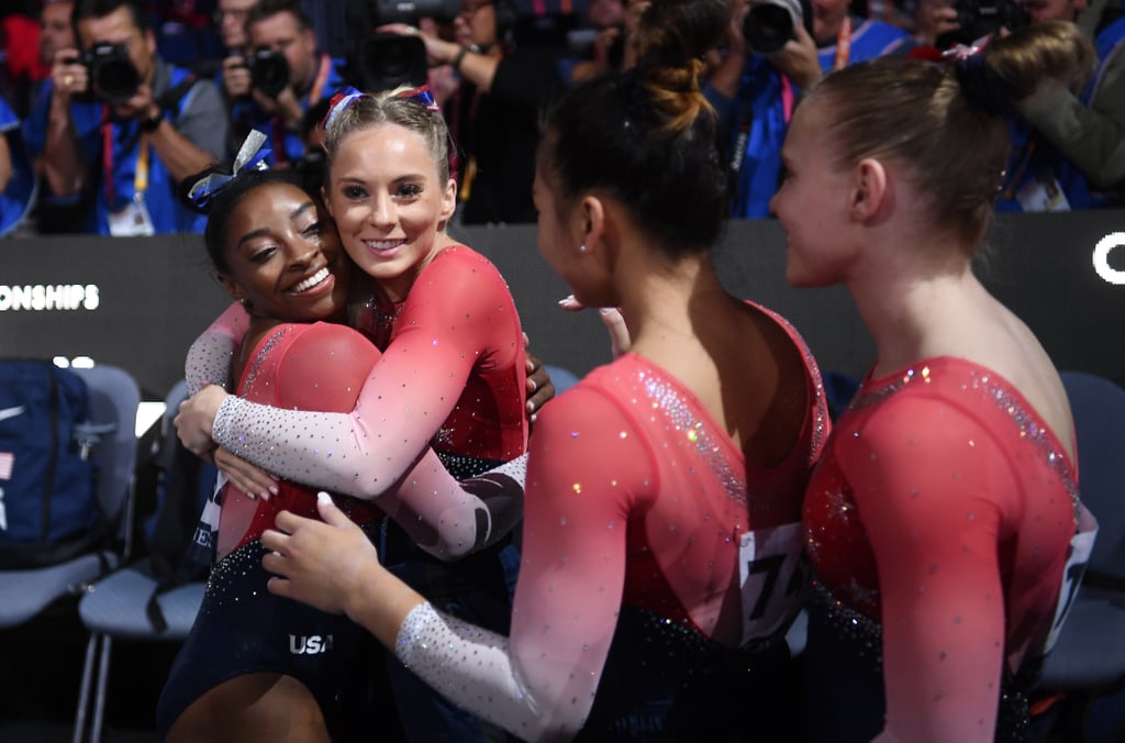 Us Womens Gymnastics Teams Wins 2019 Worlds Team Final Popsugar 
