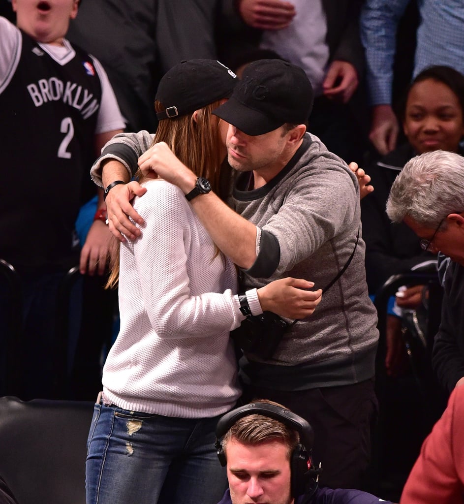Olivia Wilde and Jason Sudeikis Kiss at Brooklyn Nets Game