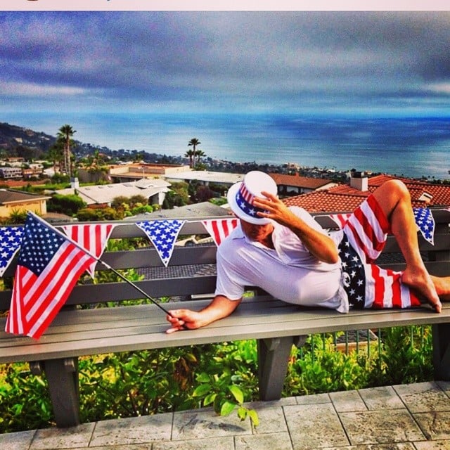 Adam Shankman was surrounded by American flags.
Source: Instagram user adamshankman