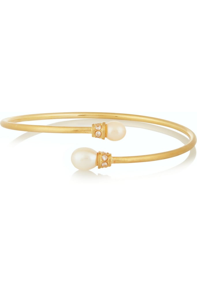 Kenneth Jay Lane Gold-Plated Faux Pearl Bracelet ($75)