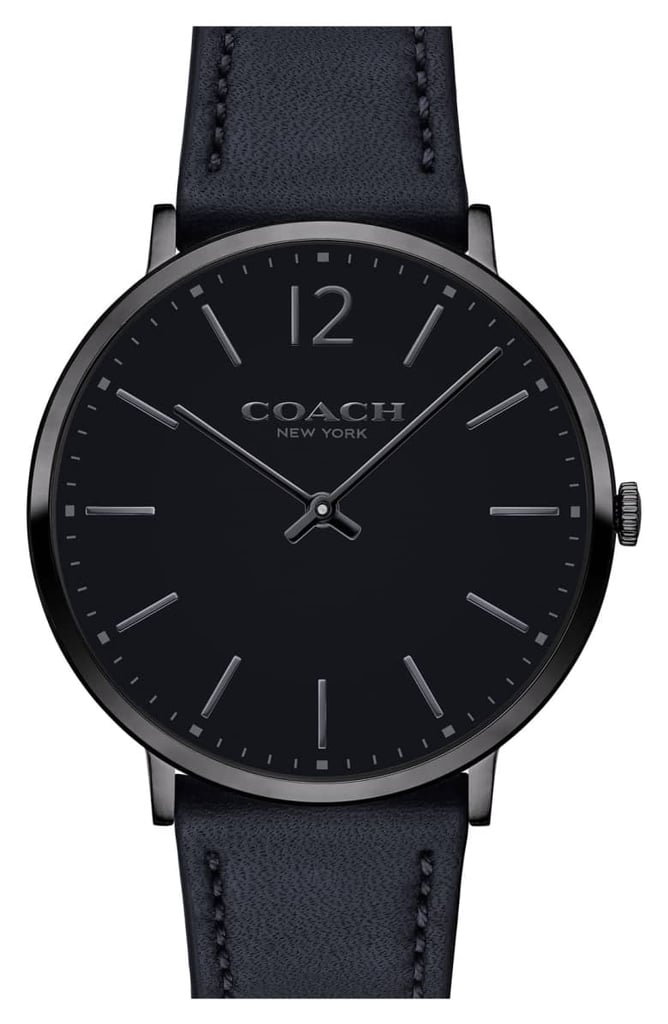 Coach Easton Leather Strap Watch
