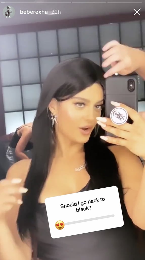Bebe Rexha With Long, Black Hair