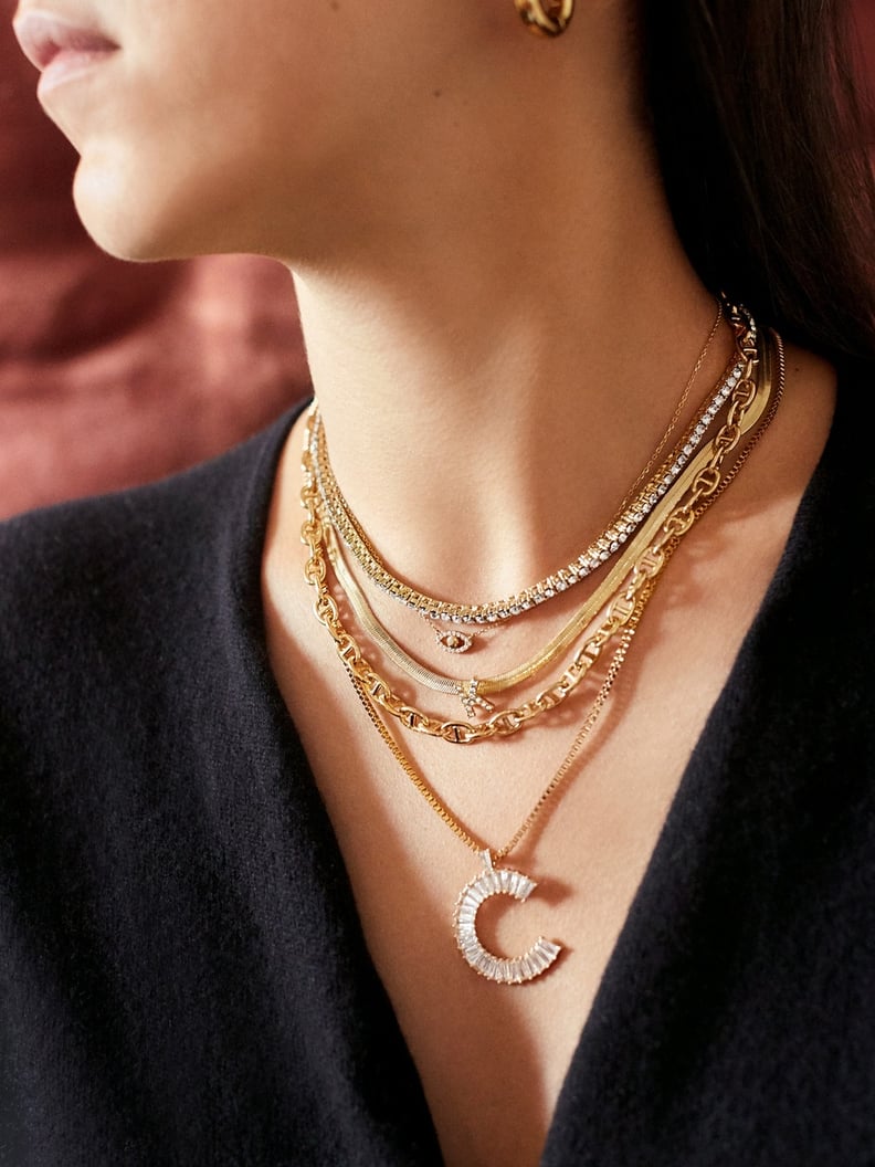 Baublebar Baguette Initial Necklace