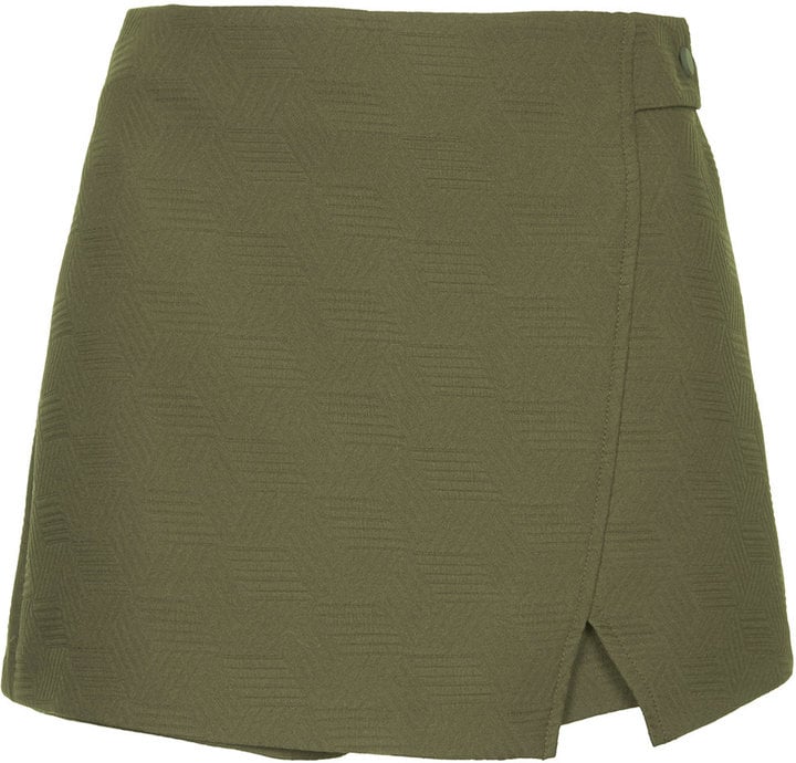 Topshop Textured Wrap Skirt