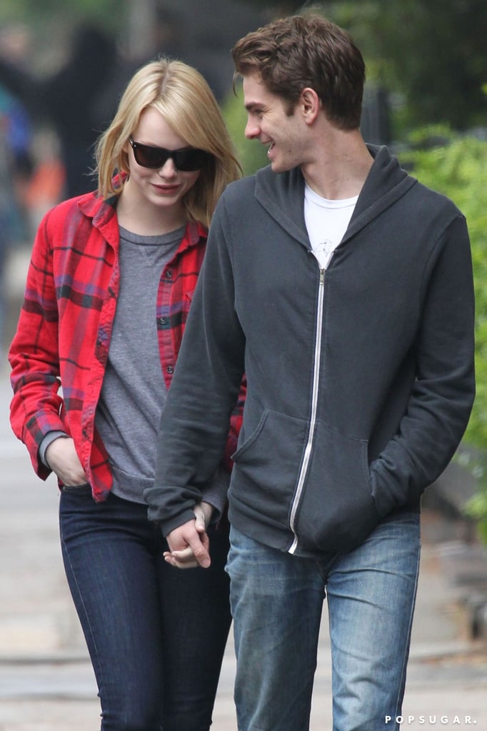 They held hands during an NYC coffee stop in May 2012.