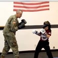 This Boy's Reaction to His Military Dad's Voice While He Was Boxing Blindfolded Is TOO Much