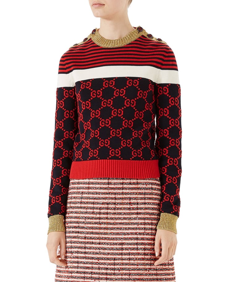 Gucci Intarsia Knit Top | Best Gucci Sweaters 2018 | POPSUGAR Fashion ...