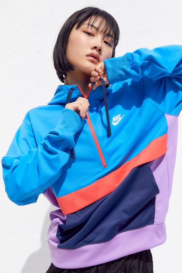 Nike Colorblock Hooded Half-Zip Sweatshirt