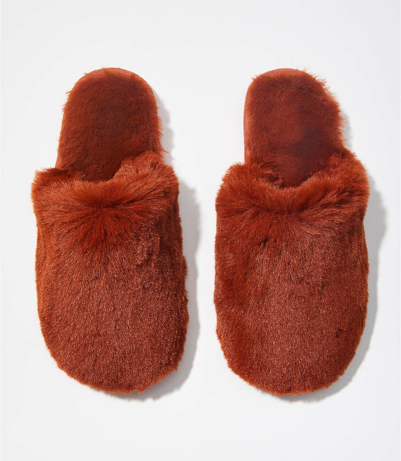 Loft cheap fur slippers