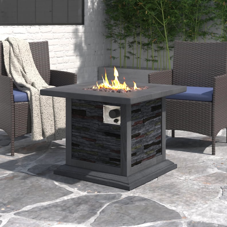 Stonework Fire Table: Steelside Matteo MGO Propane Outdoor Fire Pit Table