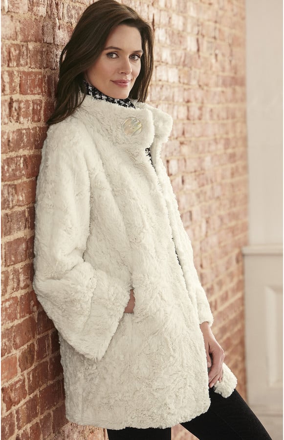 Johnston & Murphy Faux-Fur Swing Coat