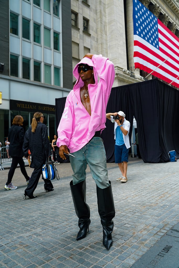 Alton Mason Outside the Balenciaga Resort 2023 Show