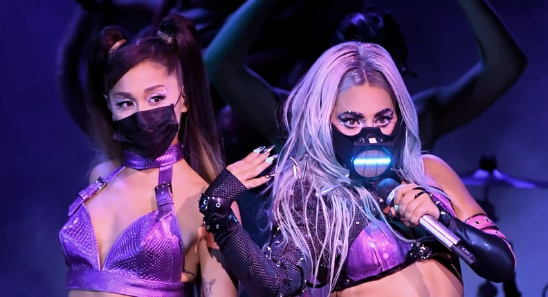 Ariana Grande and Lady Gaga at the 2020 MTV VMAs