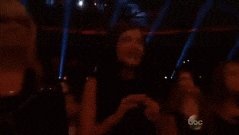 She kinda shuffled to Pitbull.