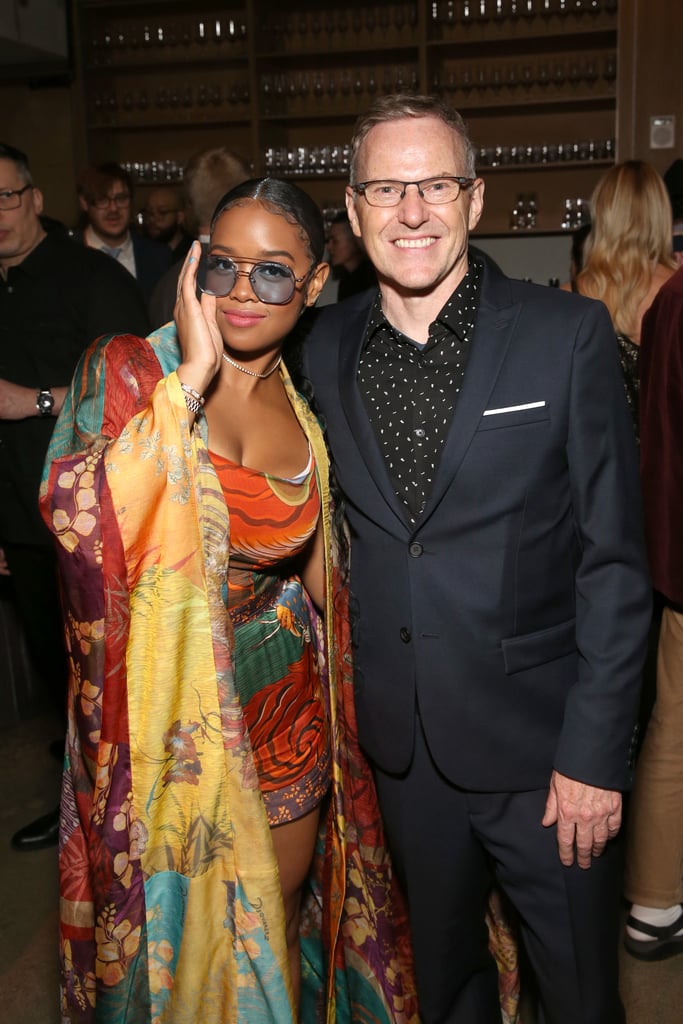 H.E.R. and Peter Edge at the 2020 Sony Music Grammys Afterparty