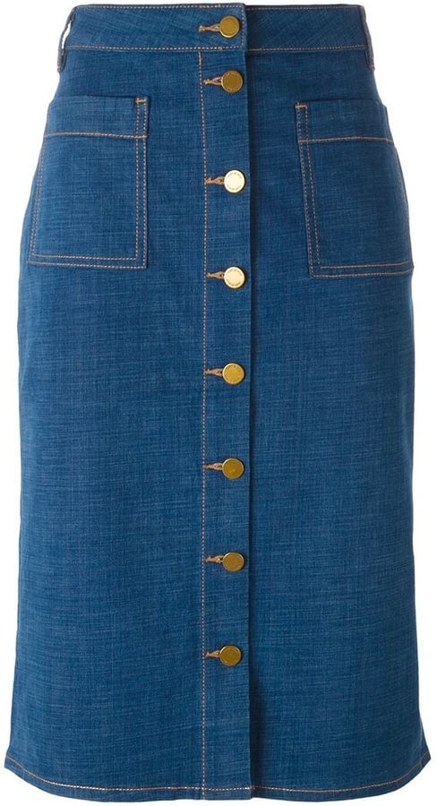 Tory Burch Denim Midi Skirt ($266)