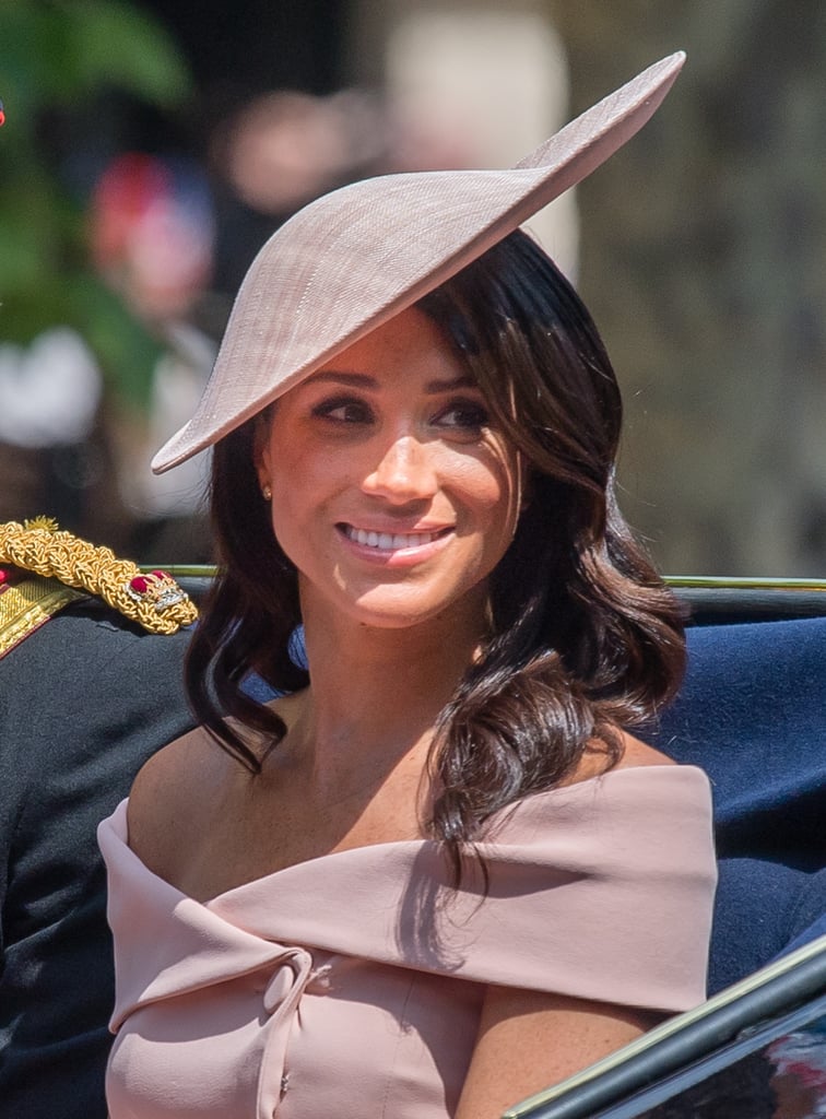 Image result for meghan markle trooping of the colour hair