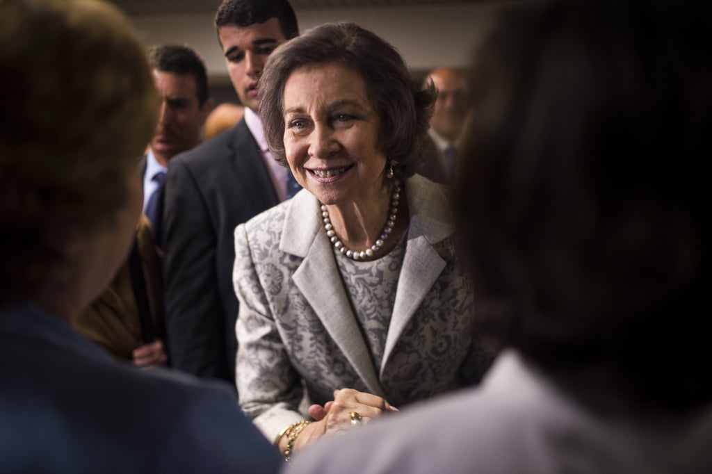 Queen Sofía attends the 40th anniversary of the Reina Sofía University Hospital.