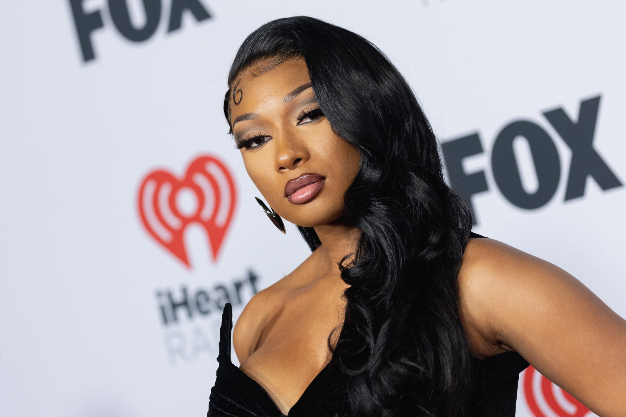 LOS ANGELES, CALIFORNIA - MARCH 22: Megan Thee Stallion arrives at the 2022 iHeartRadio music awards at Shrine Auditorium and Expo Hall on March 22, 2022 in Los Angeles, California. (Photo by Emma McIntyre/WireImage)