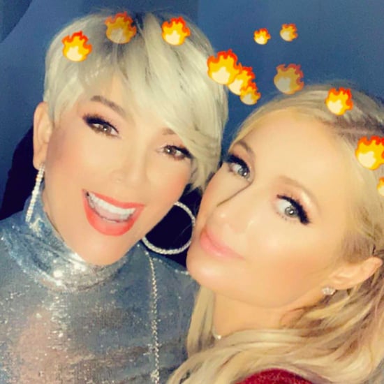 Kris Jenner's Blonde Hair at Kardashian Christmas Party 2018