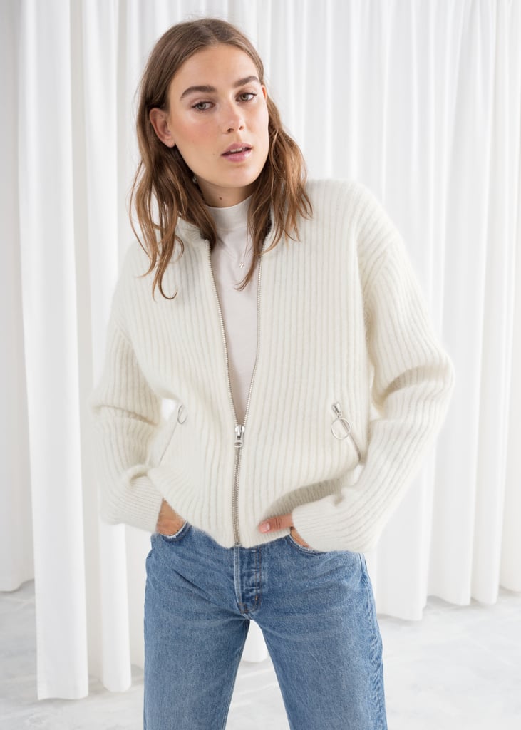 & Other Stories Wool & Mohair Bomber Knit
