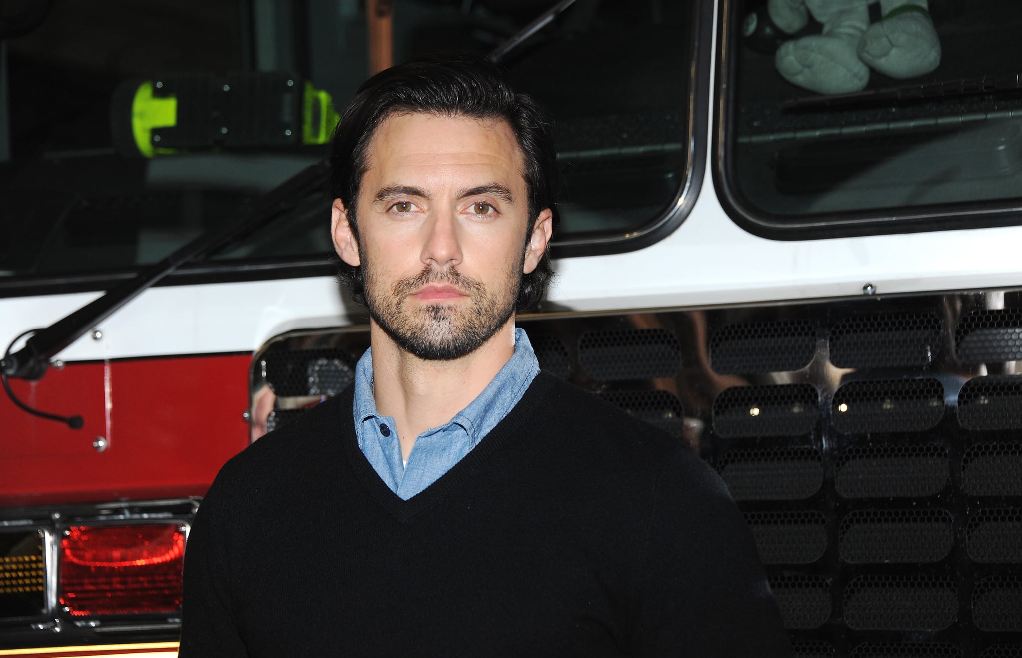 NEW YORK, NY - MARCH 08:  Actor Milo Ventimiglia teams up with Duracell and the FDNY for Fire Safety at FDNY165 51st Street on March 8, 2018 in New York City.  (Photo by Desiree Navarro/WireImage)