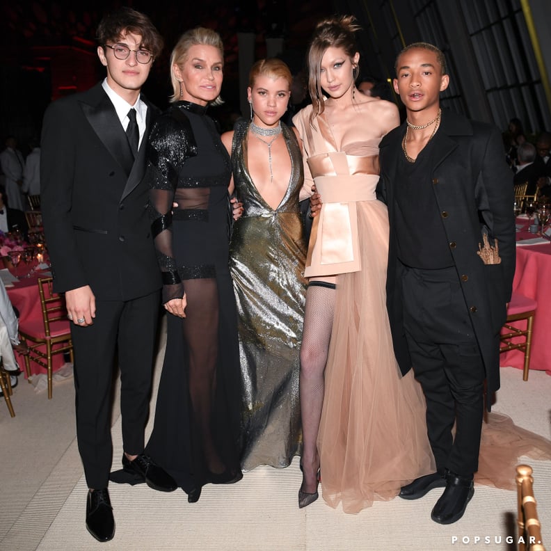 Anwar Hadid, Yolanda Hadid, Sofia Richie, Gigi Hadid, and Jaden Smith