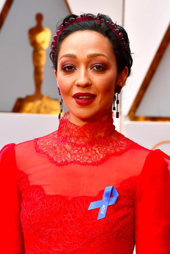 Ruth Negga Wears ACLU Ribbon Oscars 2017