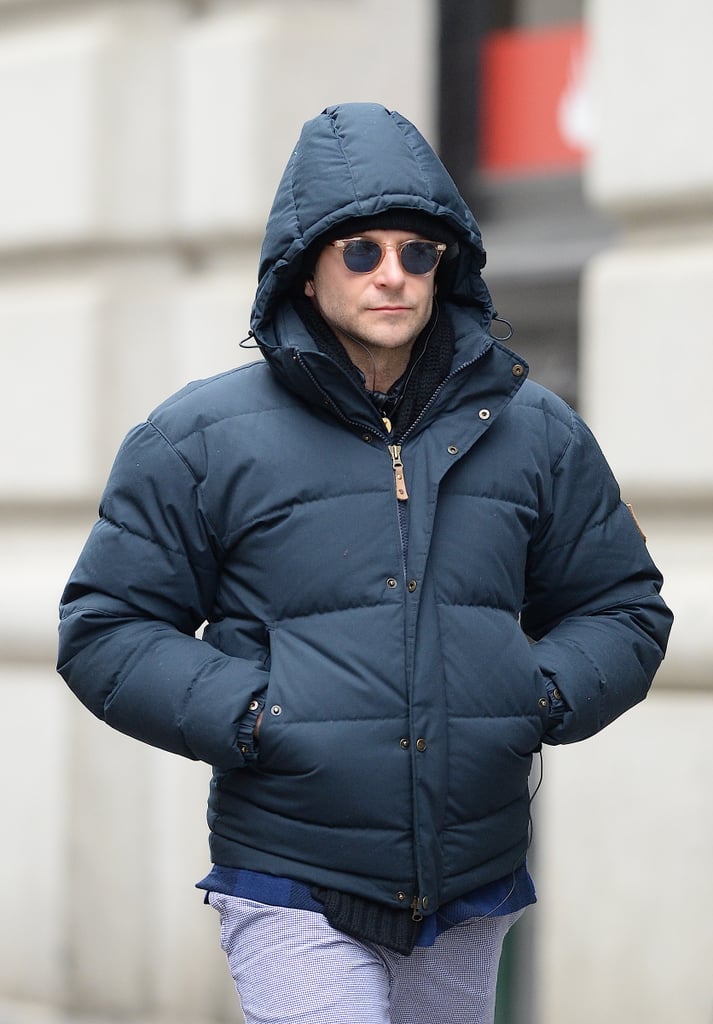 Bradley Cooper was well prepared for NYC's Winter weather on Wednesday.